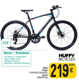 Offre: Vélo Fiets CAROM GRAVEL Black