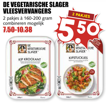 Aanbieding: DE VEGETARISCHE SLAGER VLEESVERVANGERS