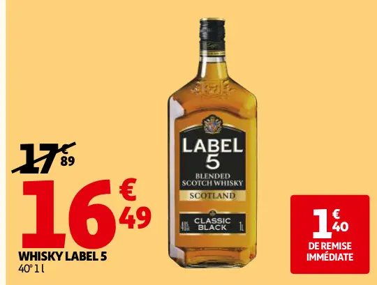 Offre: Whisky LABEL 5