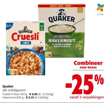 Aanbieding: Quaker alle ontbijtgranen