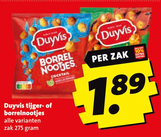 Aanbieding: Tijger- of borrelnootjes