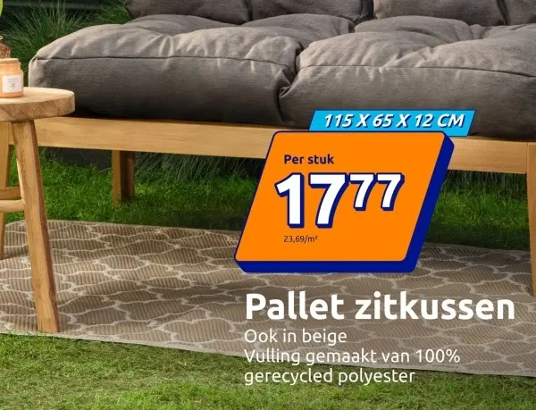 Aanbieding: Pallet zitkussen