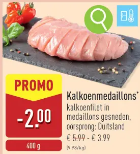 Aanbieding: Kalkoenmedaillons