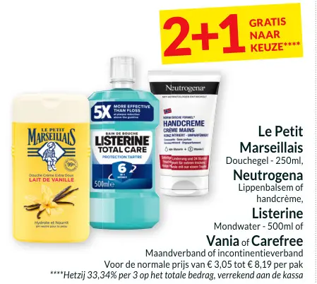 Promotie: Douchegel, Lippenbalsem of handcrème, Mondwater