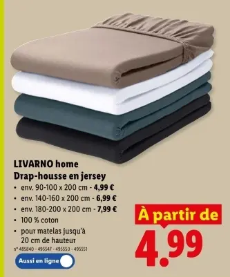 Offre: Drap-housse en jersey