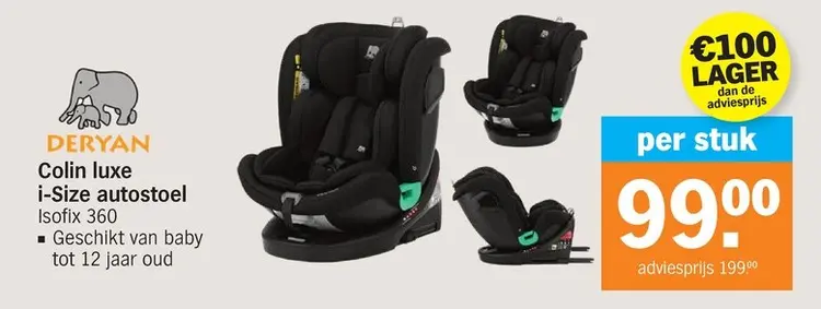Promotie: Deryan Colin luxe i-Size autostoel Isofix 360