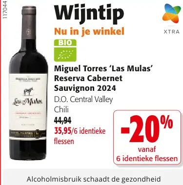 Promotie: Miguel Torres 'Las Mulas' Reserva Cabernet Sauvignon 2024
