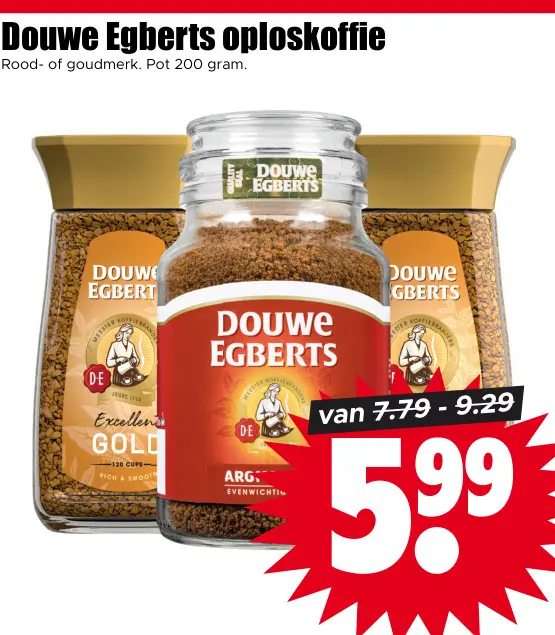 Aanbieding: Douwe Egberts oploskoffie