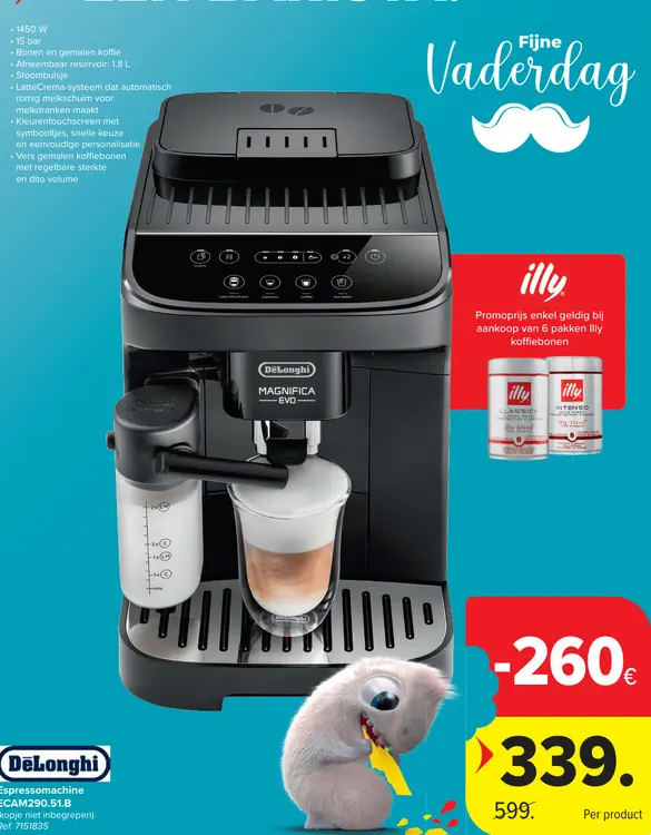 Promotie: DeLonghi Espressomachine MAGNIFICA EVO
