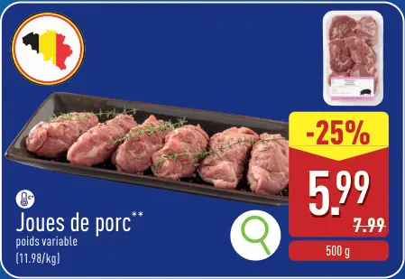 Offre: Joues de porc