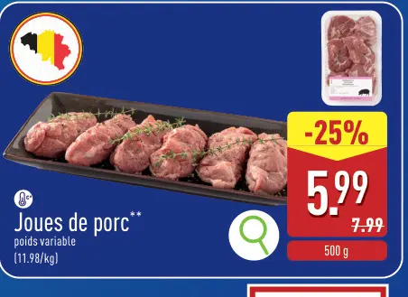 Offre: Joues de porc