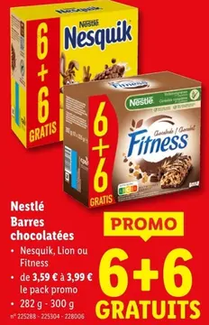 Offre: Nestlé Barres chocolatées