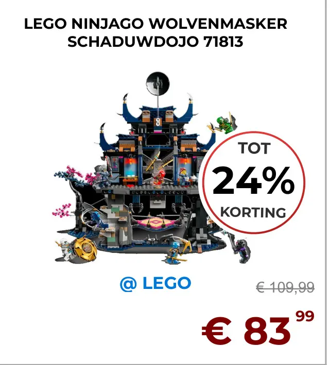Aanbieding: Lego ninjago wolvenmasker schaduwdojo 71813