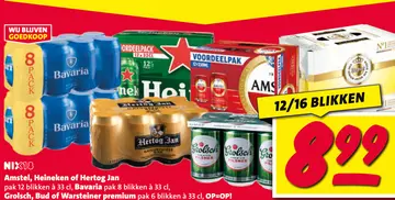 Aanbieding: Amstel, Heineken of Hertog Jan, Bavaria, Grol