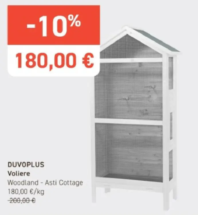 Promotie: Voliere Woodland - Asti Cottage