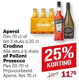 Aanbieding: Aperol, Crodino of Polloni Prosecco