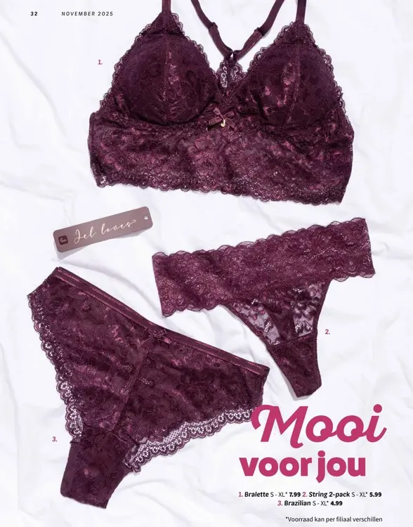 Aanbieding: Bralette, string 2-pack of Brazilian