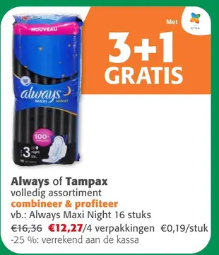 Aanbieding: Always of Tampax
