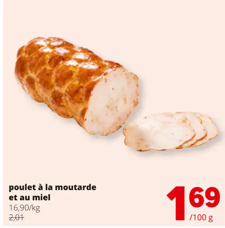 Offre: Poulet à la moutarde et au miel