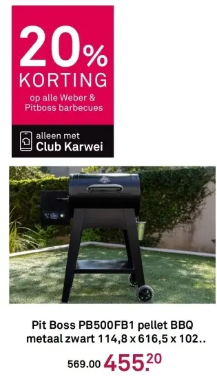 Aanbieding: PB500FB1 pellet BBQ metaal zwart