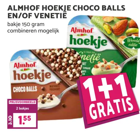 Aanbieding: Almhof hoekje choco balls en/of venetië