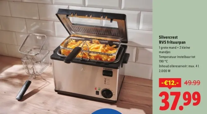 Aanbieding: RVS frituurpan