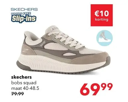 Aanbieding: Skechers Slip-ins: BOBS Squad 4 heren sneakers beige
