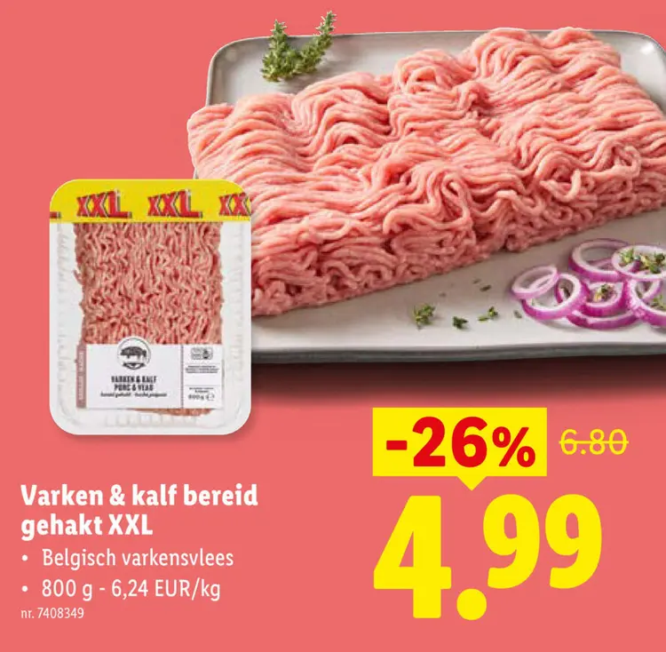 Promotie: Varken & kalf bereid gehakt XXL