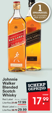 Aanbieding: Johnnie Walker Blended Scotch Whisky Red Labe