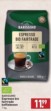 Aanbieding: BARISSIMO Espresso bio fairtrade koffiebonen