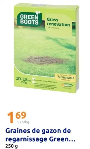 Offre: Graines de gazon de regarnissage