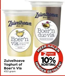 Aanbieding: Zuivelhoeve Yoghurt of Boer'n Vla