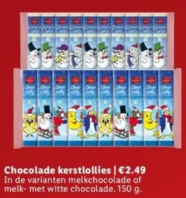 Aanbieding: Chocolade kerstlollies