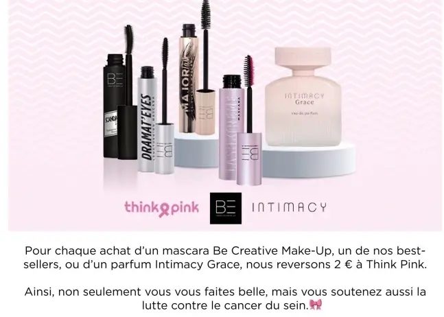 Offre: Mascara Be Creative Make-Up ou parfum Intimac