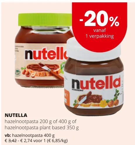 Promotie: Nutella