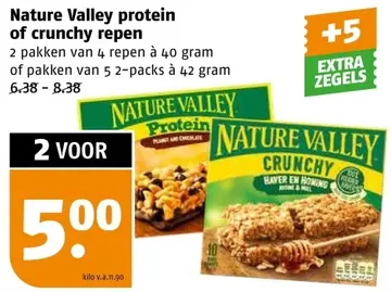Aanbieding: Nature Valley protein of crunchy repen
