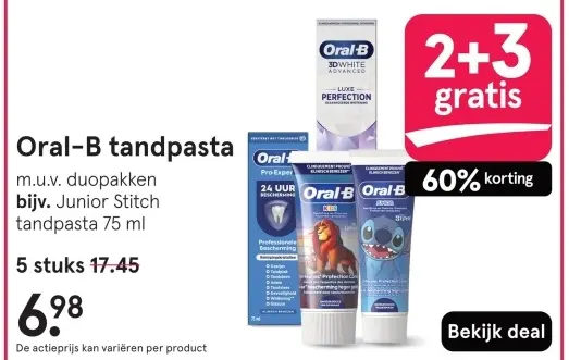 Aanbieding: Oral-B tandpasta