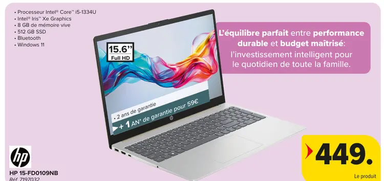Offre: Hp 15-fd0109nb