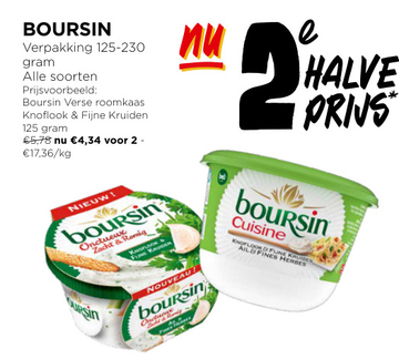 Aanbieding: BOURSIN Verse roomkaas Knoflook & Fijne Kruid