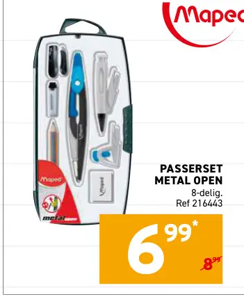 Promotie: Passerset metal open