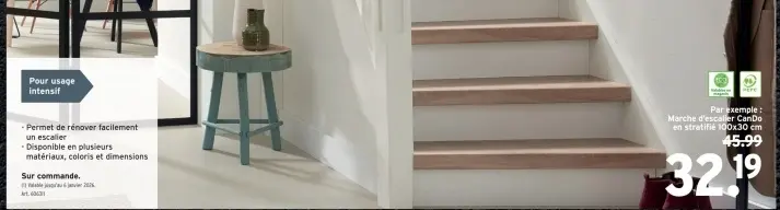 Offre: Marche d'escalier