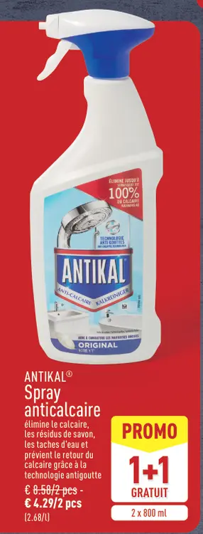 Offre: Spray anticalcaire
