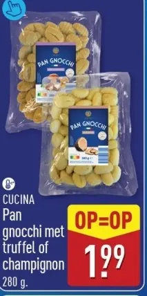 Aanbieding: Pan gnocchi met truffel of champignon