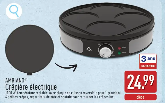 Offre: Crêpière électrique