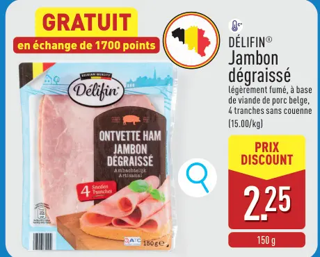Offre: Jambon dégraissé
