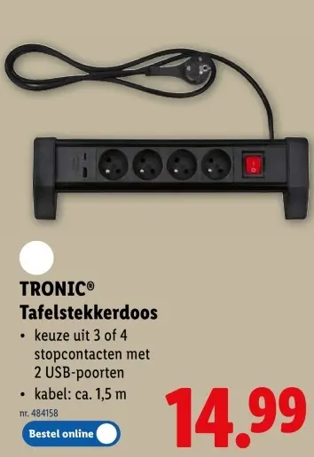 Aanbieding: Tafelstekkerdoos