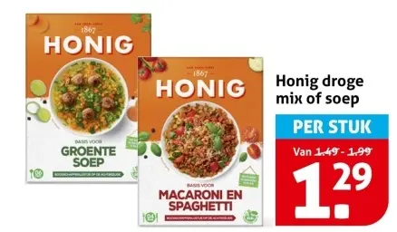 Aanbieding: Honig droge mix of soep