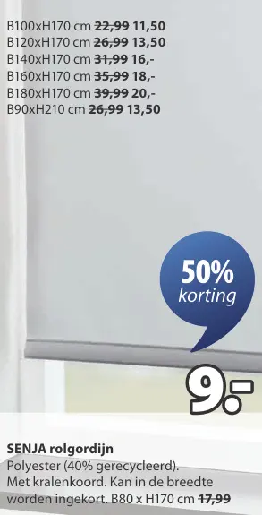 Aanbieding: SENJA rolgordijn