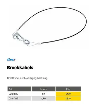 Aanbieding: Breekkabels