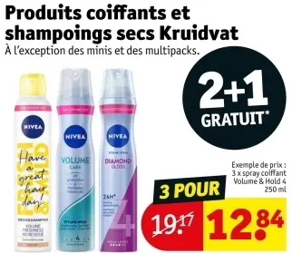 Offre: Produits coiffants et shampoings secs